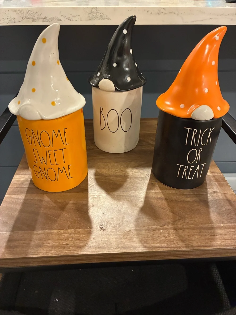 Halloween Gnome Candle - Orange, Black, White